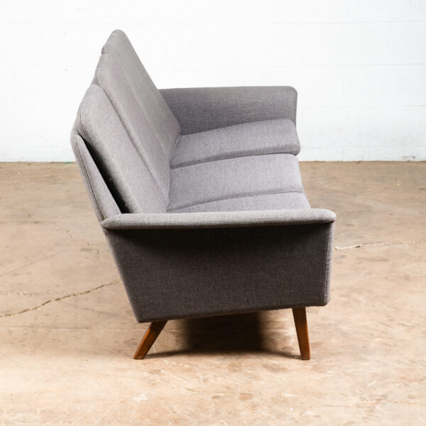 Mid Century Danish Modern Sofa Couch Fritz Hansen Soren Arm Low Dark Grey Mcm - Image 3