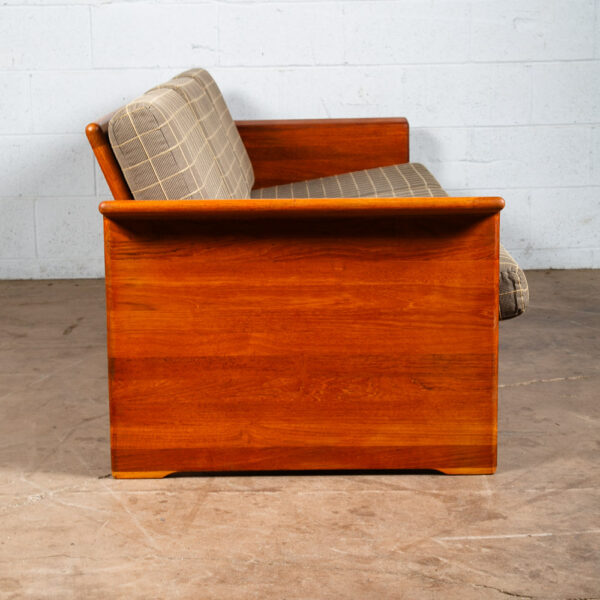 Mid Century Danish Modern Sofa Couch Tarm Stole Denmark 3 Seat Solid Teak Cased - Image 3