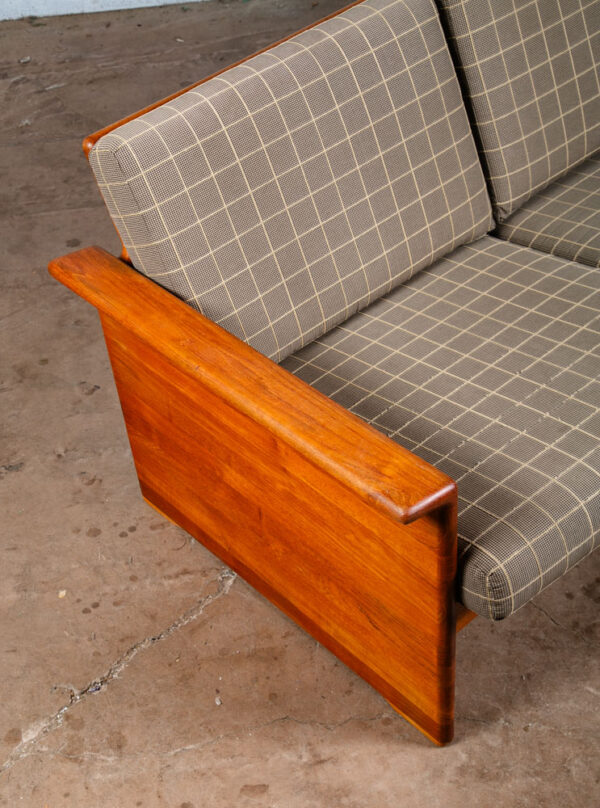 Mid Century Danish Modern Sofa Couch Tarm Stole Denmark 3 Seat Solid Teak Cased - Image 9