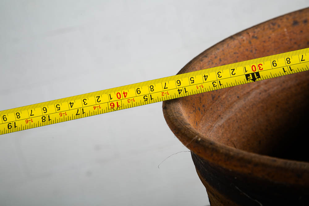 Mid Century Modern Planter Bowl Ceramic Studio Round Brown Clay 70s Mcm Handmade - Image 8