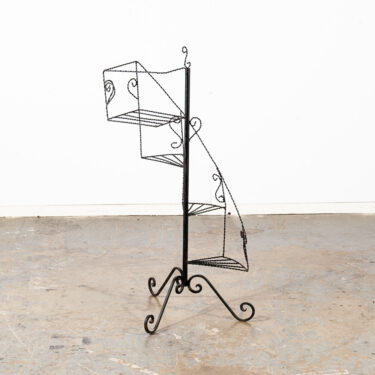 Mid Century Modern Plant Stand Garden Metal Wrought Iron Vintage Outdoor Indoor