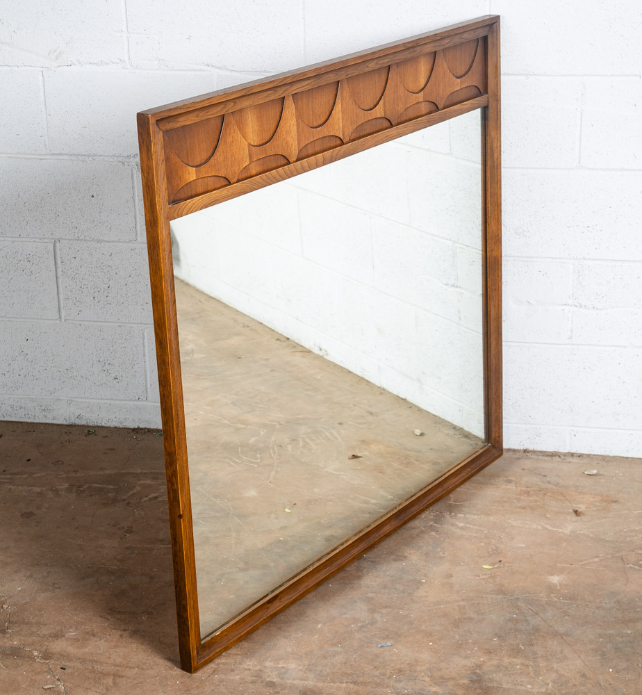 Mid Century Modern Mirror Wall Hanging Broyhill Brasilia Bathroom Rectangular NM