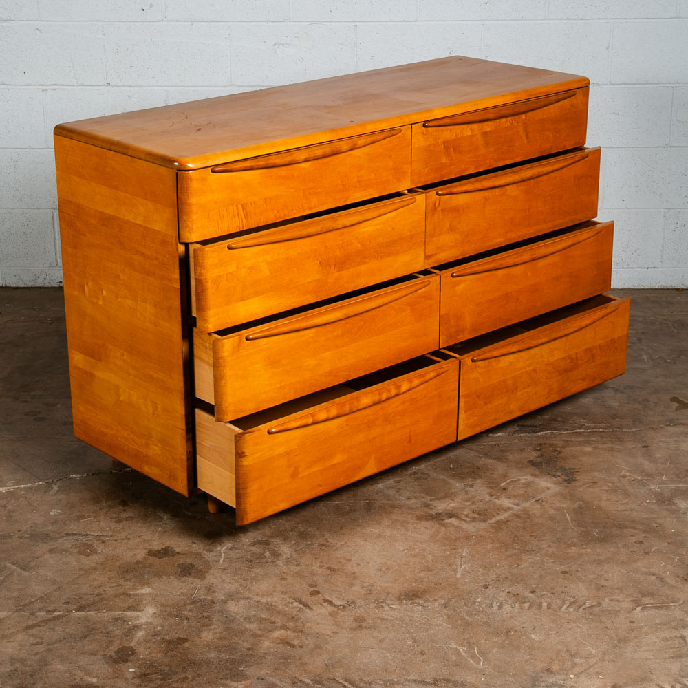 Mid Century Modern Dresser 8 Drawer Heywood Wakefield Solid Maple Blonde Mcm NM - Image 5
