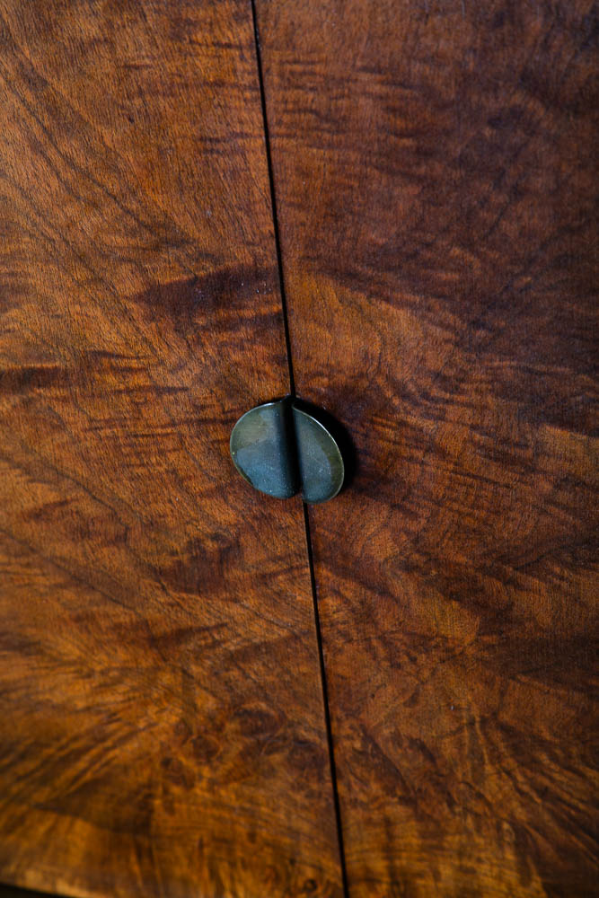 Mid Century Danish Modern Credenza Teak Sideboard Locking Drawers Cabinet Walnut - Image 9