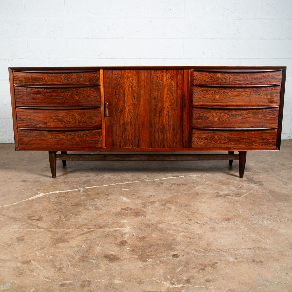 Mid Century Danish Modern Credenza Dresser 13 Drawer Rosewood Svend Aage Madsen - Image 2