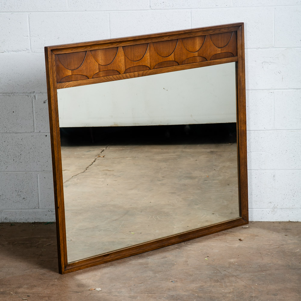 Mid Century Modern Mirror Wall Hanging Broyhill Brasilia Bathroom Rectangular NM - Image 2