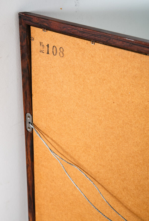 Mid Century Danish Modern Mirror Aksel Kjersgaard Wall Vanity Rosewood LG 31x47 - Image 11