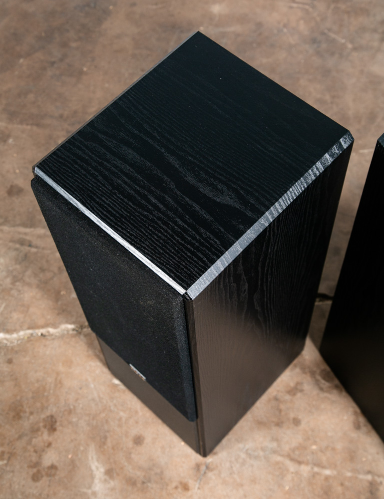 Mid Century Modern Vintage Speakers DCM CX-27 Pair Black Set Tower Monitor Grill - Image 5