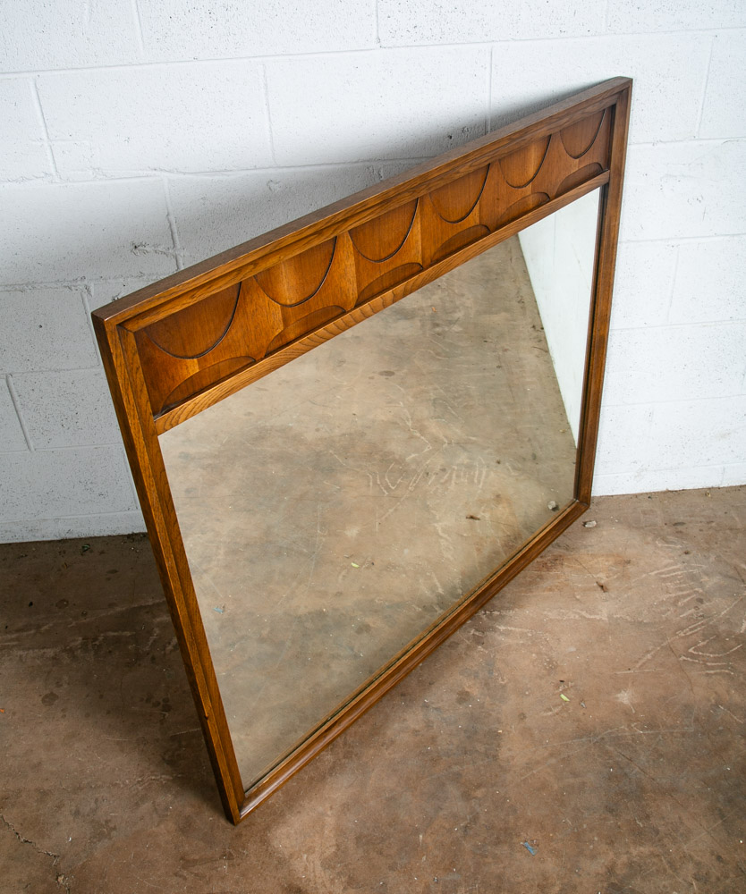 Mid Century Modern Mirror Wall Hanging Broyhill Brasilia Bathroom Rectangular NM - Image 3