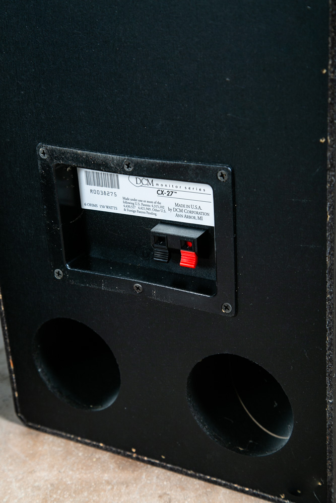 Mid Century Modern Vintage Speakers DCM CX-27 Pair Black Set Tower Monitor Grill - Image 6