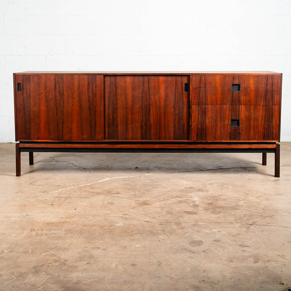 Mid Century Danish Modern Credenza Sideboard Rosewood Chr. Linneberg Drawers 77" - Image 2