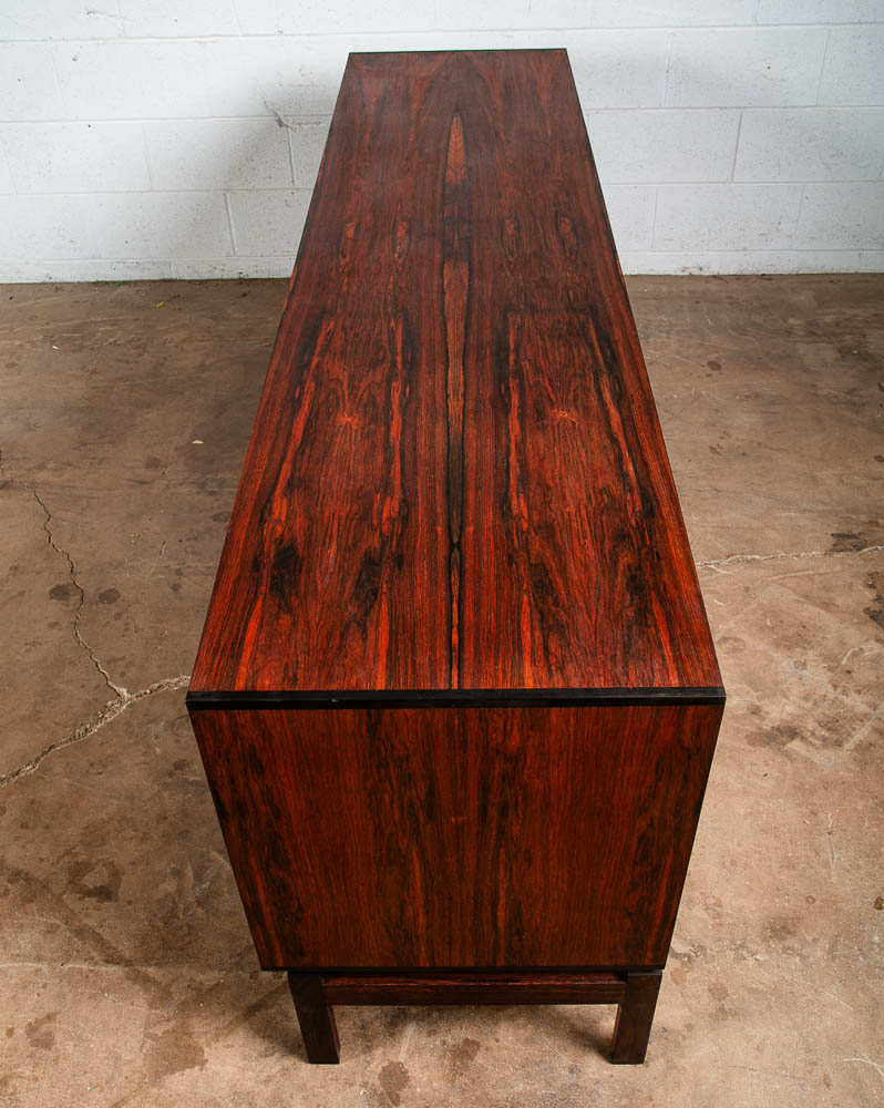 Mid Century Danish Modern Credenza Sideboard Rosewood Chr. Linneberg Drawers 77" - Image 3
