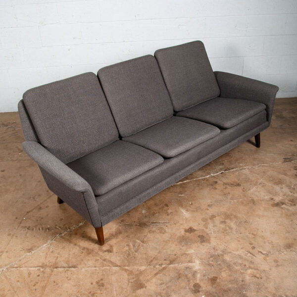 Mid Century Danish Modern Sofa Couch Fritz Hansen Soren Arm Low Dark Grey Mcm - Image 7