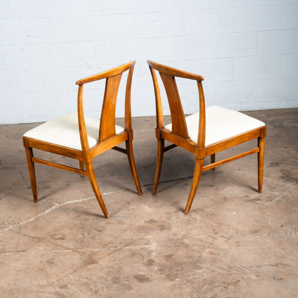 Mid Century Modern Dining Chairs 6 High Back Cane W/ 2 Armchairs Captain Set Mcm - Image 8