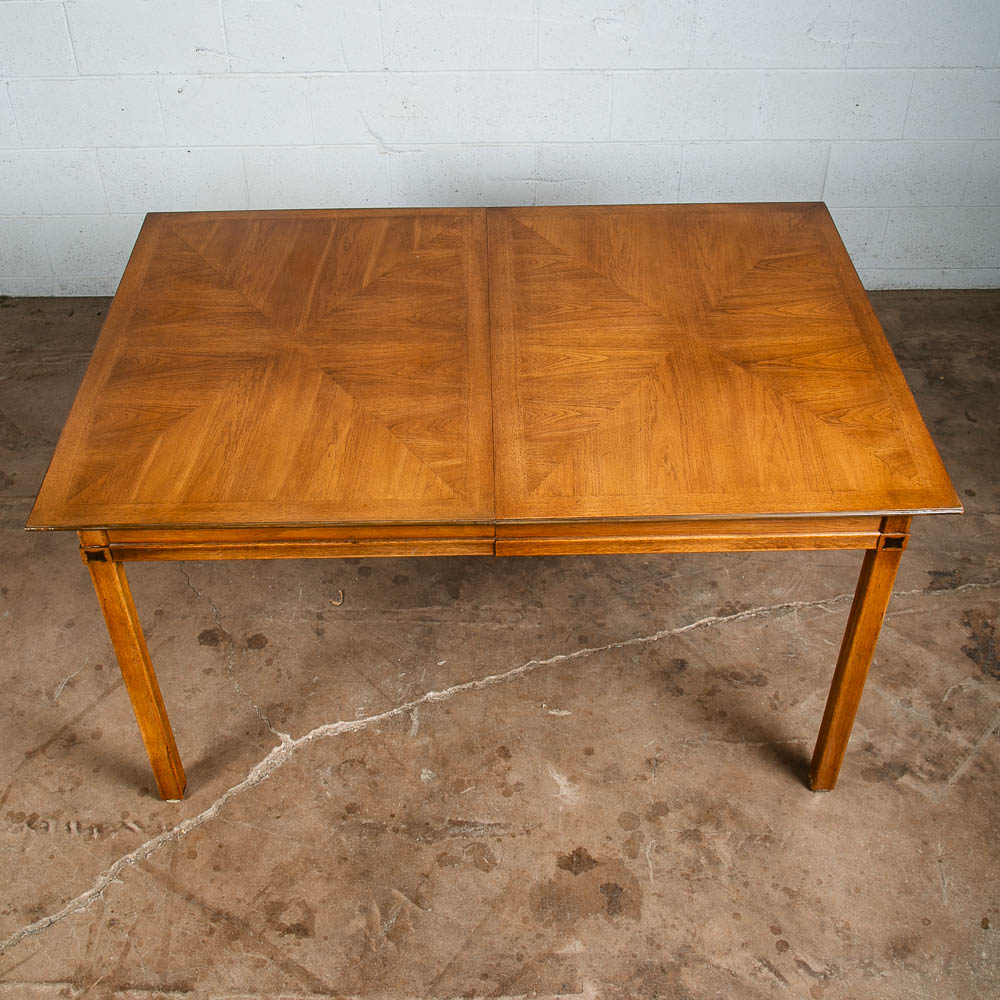 Mid Century Modern Dining Table Thomasville Drexel Walnut Extension Leaf x2 Mcm - Image 3