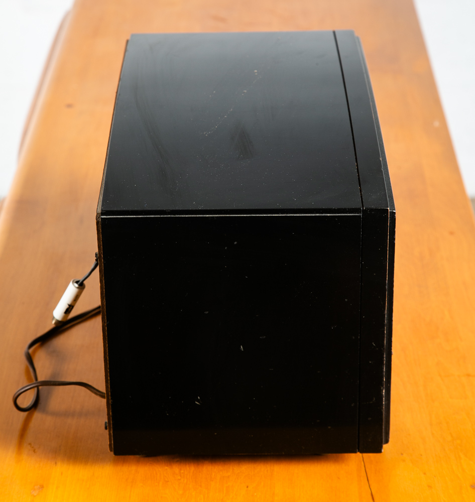 Mid Century Modern Radio Hifi Zenith Black Wood 2 Knobs Tube Vintage AM/FM Parts - Image 2