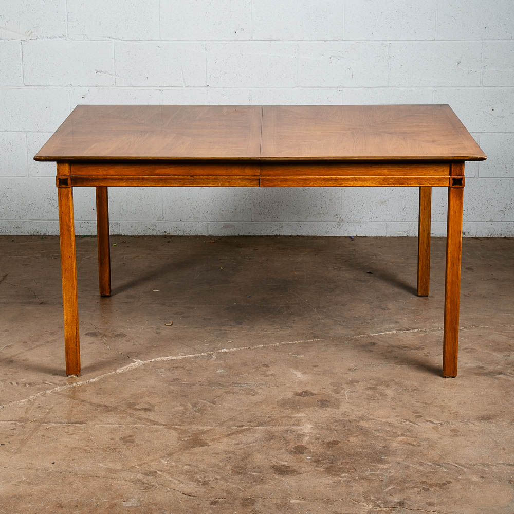 Mid Century Modern Dining Table Thomasville Drexel Walnut Extension Leaf x2 Mcm - Image 2