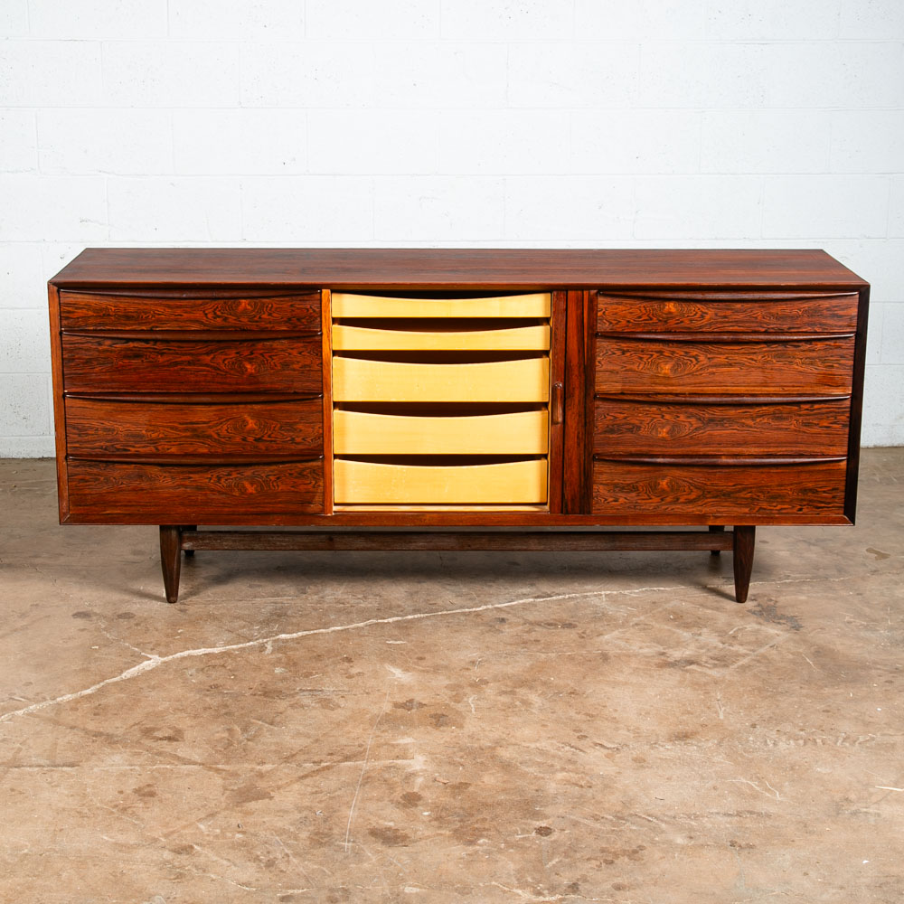 Mid Century Danish Modern Credenza Dresser 13 Drawer Rosewood Svend Aage Madsen - Image 3