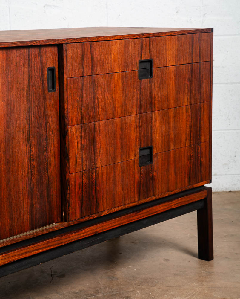 Mid Century Danish Modern Credenza Sideboard Rosewood Chr. Linneberg Drawers 77" - Image 8