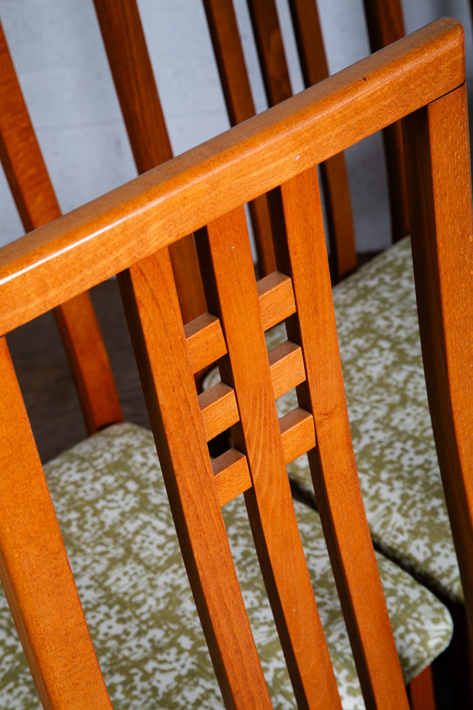 Mid Century Modern Dining Chairs Set of 8 Italian Highback Green Curved Italy NM - Image 10