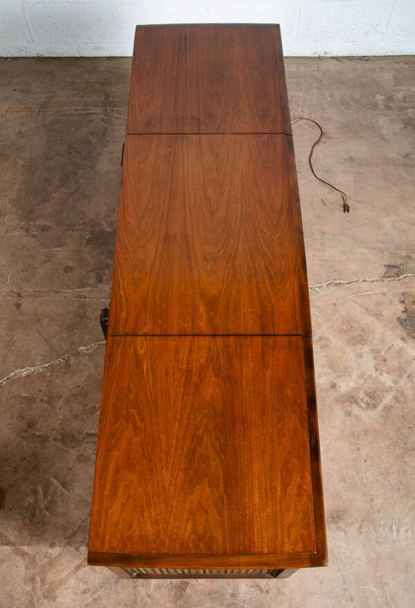 Mid Century Modern Stereo Console Record Player Wards Airline Walnut Radio Mcm - Image 5