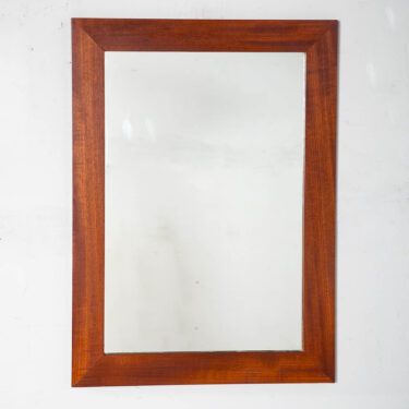 Mid Century Danish Modern Mirror Wall Hanging Bathroom Vanity Solid Teak 23x31.5