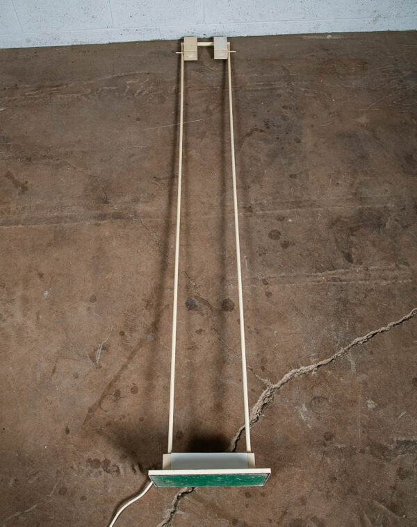 Mid Century Modern Floor Lamp White Adjustable Post Modern Halogen 2 Light - Image 2