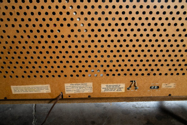 Mid Century Modern Stereo Console Record Player Wards Airline Walnut Radio Mcm - Image 11