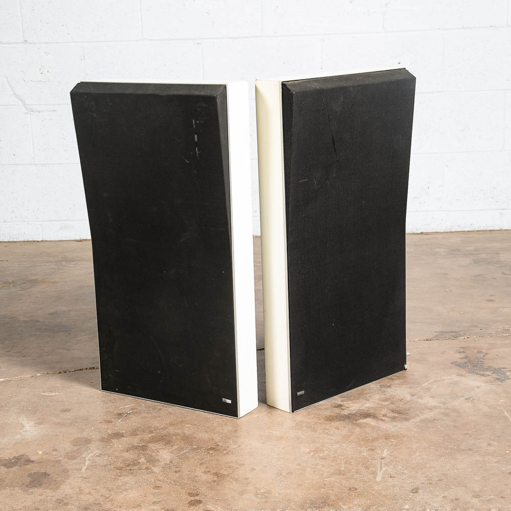 Mid Century Danish Modern Speakers Set White Bang & Olufsen Beovox P45 B&O 6307