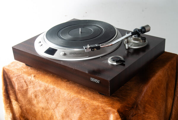 Vintage Record Player Denon DP-1200 Direct Drive Hifi Turntable Cover As Is Used