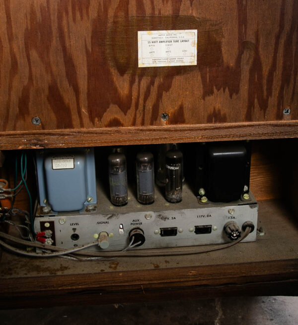 Mid Century Modern Stereo Console Record Player Ampex Radio Hifi Black 1960 Tube - Image 12