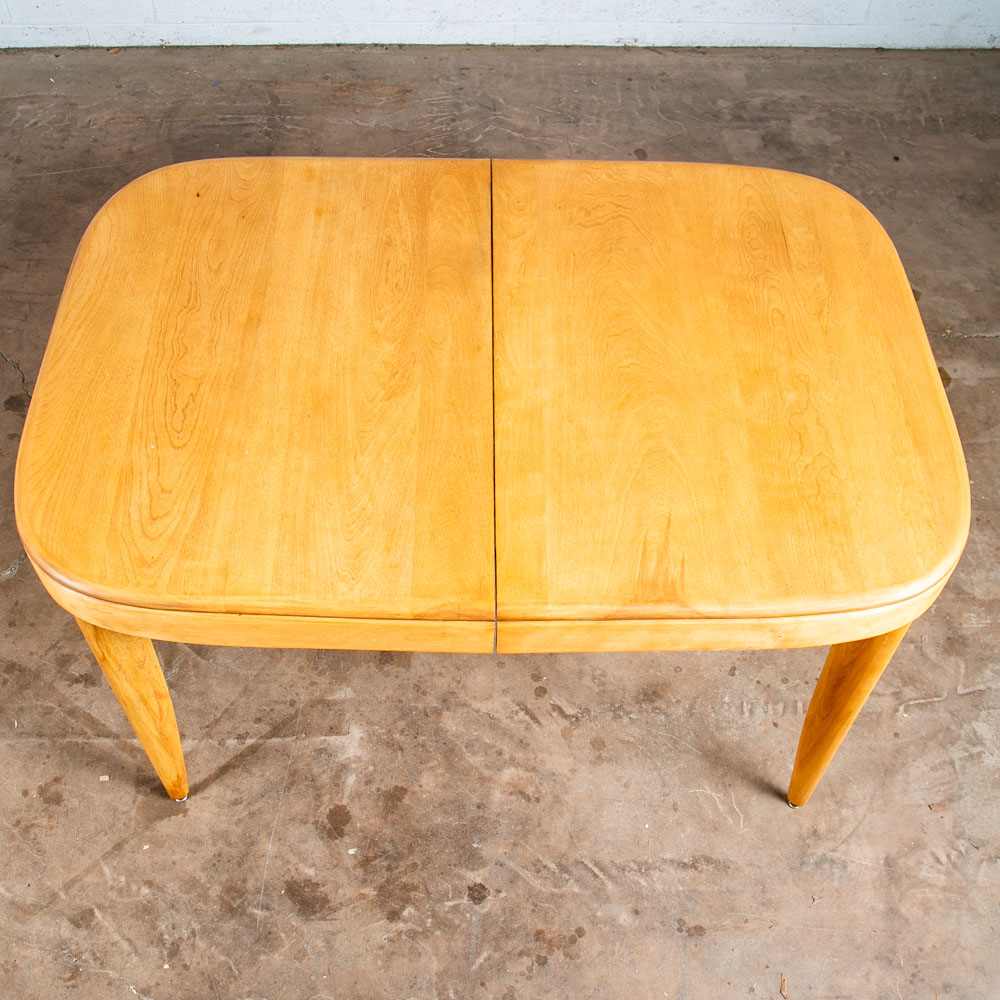 Mid Century Modern Dining Table Solid Birch Gilbert Rohde Heywood Wakefield Leaf - Image 3