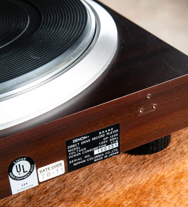 Vintage Record Player Denon DP-1200 Direct Drive Hifi Turntable Cover As Is Used - Image 12