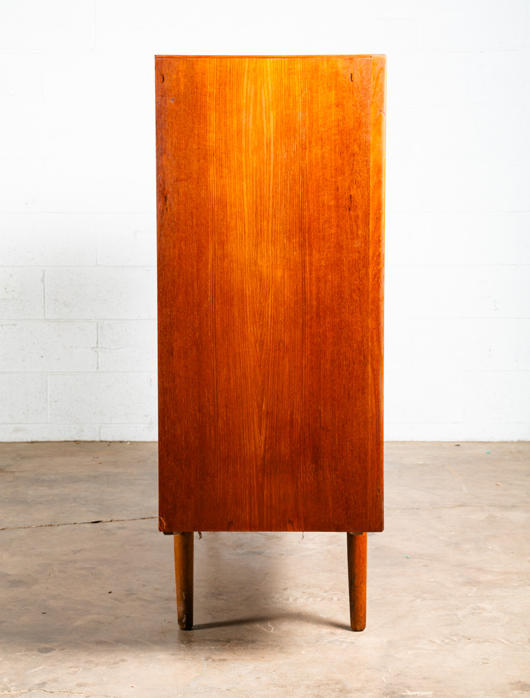 Mid Century Danish Modern Credenza Highboard Drawers Teak Eyelid Kai Kristiansen - Image 3
