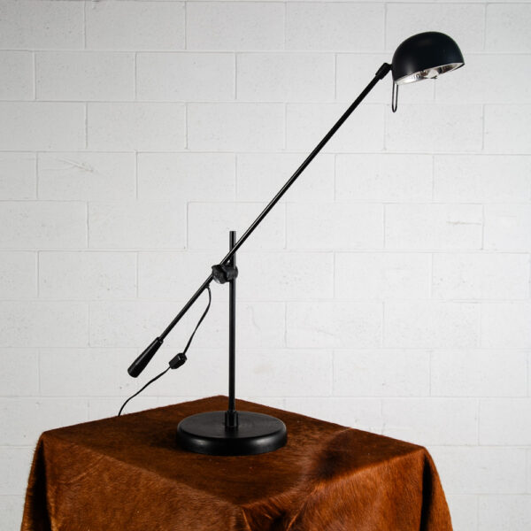 Mid Century Modern Table Lamp Adjustable Desk Metal Light Desk Black 80s 90s
