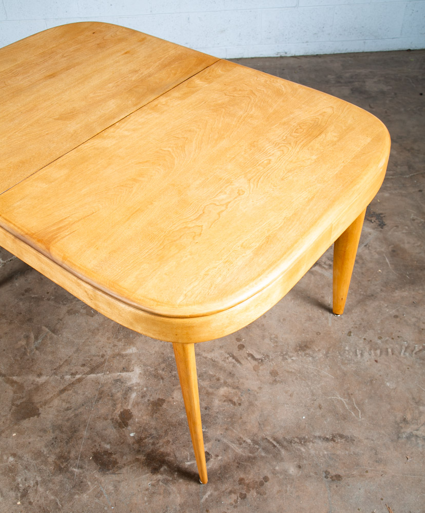 Mid Century Modern Dining Table Solid Birch Gilbert Rohde Heywood Wakefield Leaf - Image 7