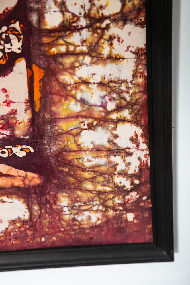 Mid Century Modern Tapestry Soldier Wall Art Tie Dye Batik Fabrik Original Art M - Image 7