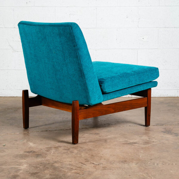 Mid Century Modern Lounge Chair Solid Walnut Aqua Mcm Slipper Side Sculptural NM - Image 3