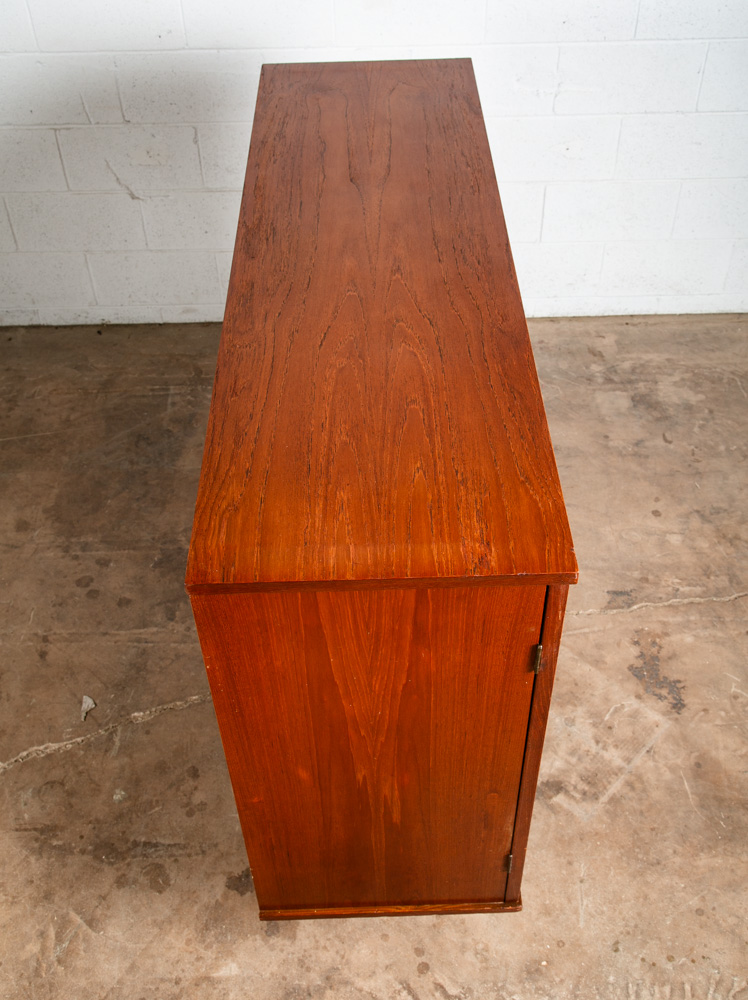 Mid Century Danish Modern Credenza Highboard Sideboard Denmark Key Teak Drawers - Image 4