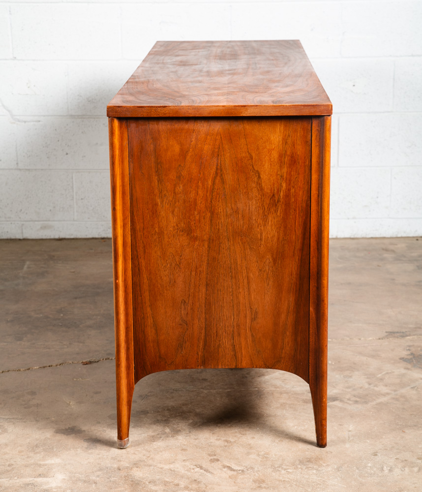 Mid Century Modern Dresser Credenza Kent Coffey 9 Drawer Perspecta Brasilia Wood - Image 3