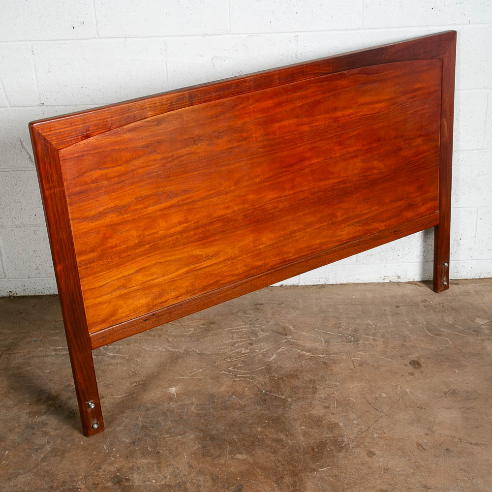 Mid Century Danish Modern Teak Full Size Headboard Vintage MCM Denmark 54Wx35H