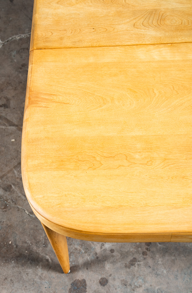 Mid Century Modern Dining Table Solid Birch Gilbert Rohde Heywood Wakefield Leaf - Image 9