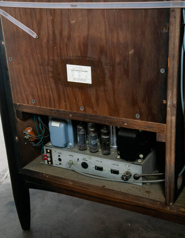 Mid Century Modern Stereo Console Record Player Ampex Radio Hifi Black 1960 Tube - Image 11