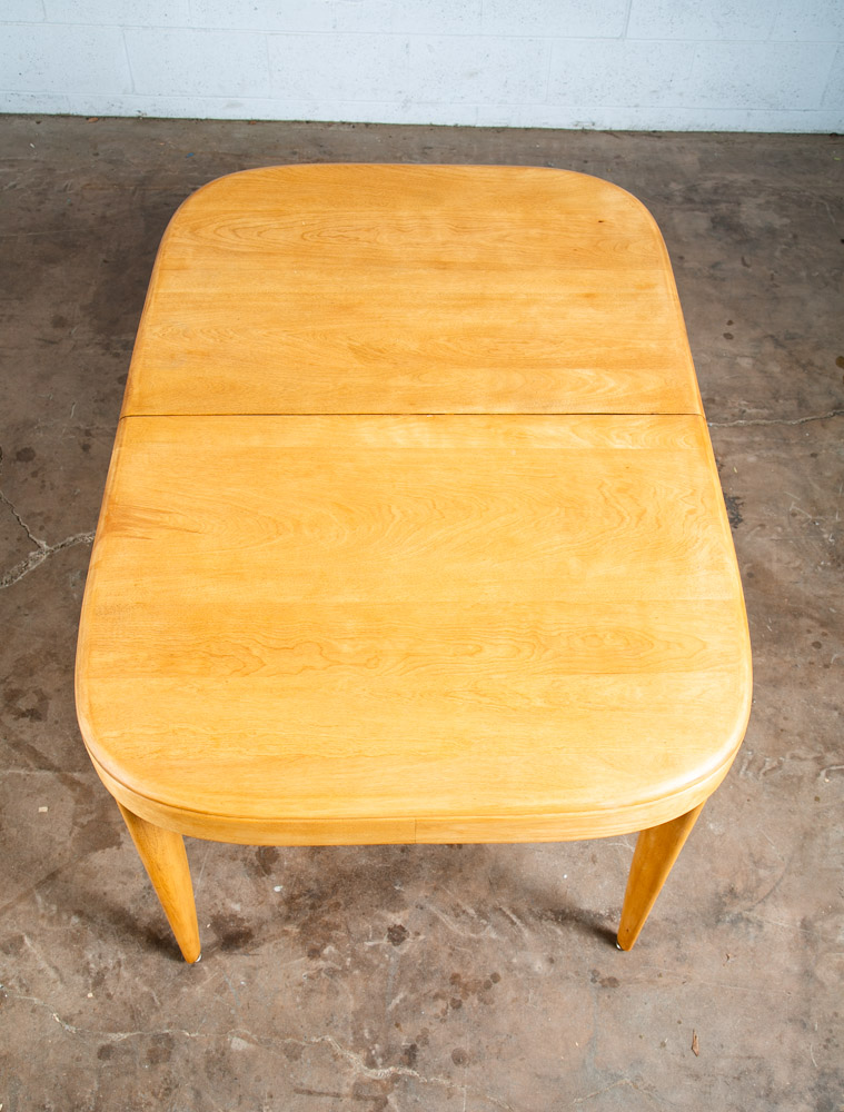 Mid Century Modern Dining Table Solid Birch Gilbert Rohde Heywood Wakefield Leaf - Image 2
