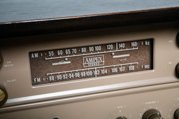 Mid Century Modern Stereo Console Record Player Ampex Radio Hifi Black 1960 Tube - Image 9