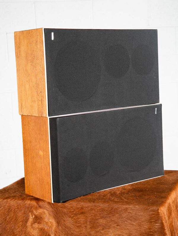 Mid Century Danish Modern Speakers Set Oak Bang & Olufsen Beovox S 35 Model 6311 - Image 8