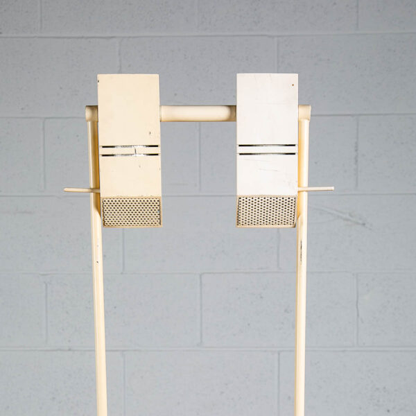 Mid Century Modern Floor Lamp White Adjustable Post Modern Halogen 2 Light - Image 7