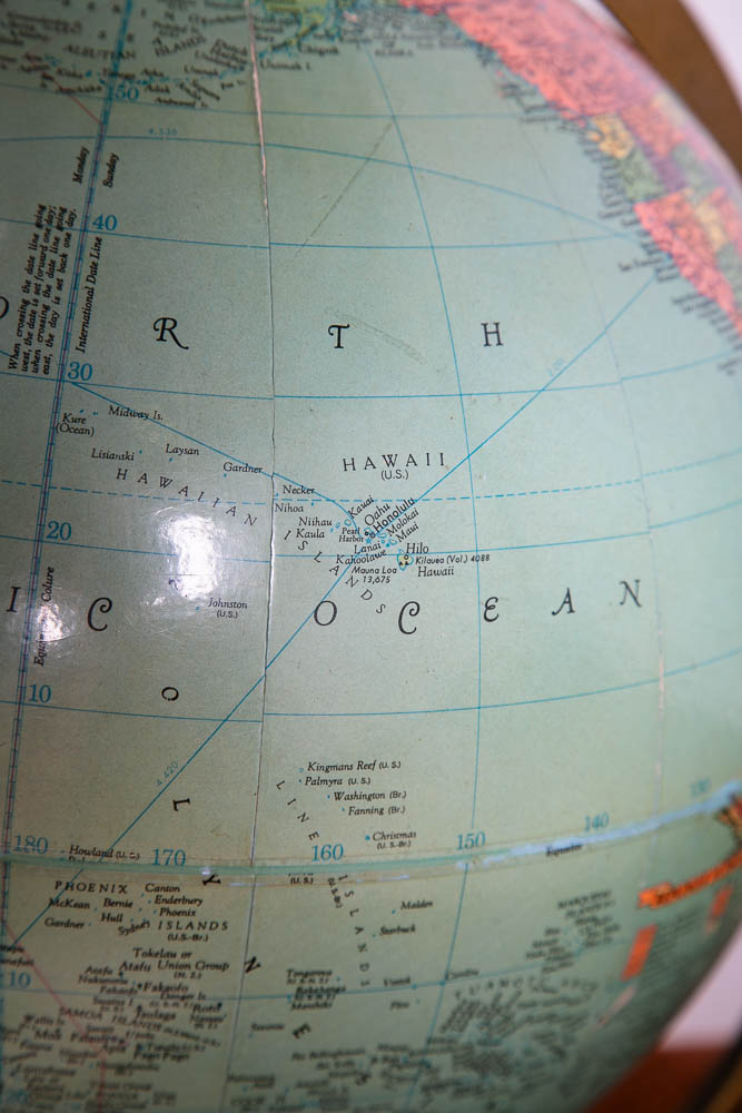 Mid Century Modern Globe Replogle 12 inch Metal Frame Brown Vintage 1960s Table - Image 7