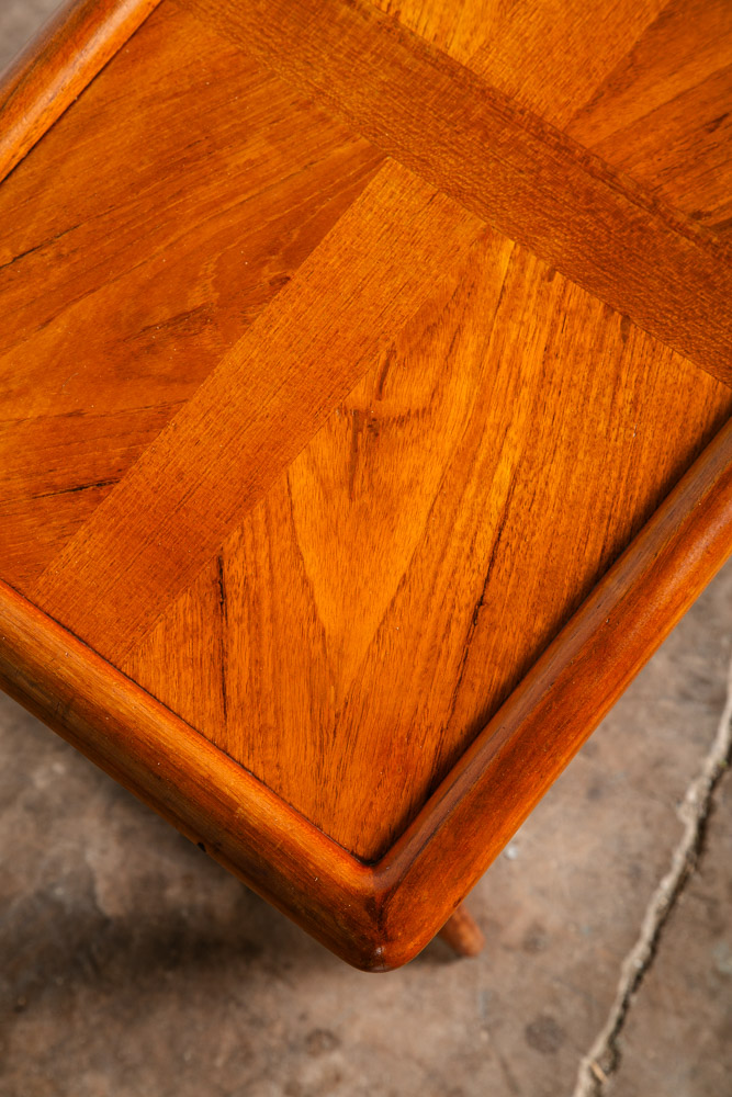 Mid Century Modern Magazine Rack Side Table Vintage Danish Teak Rectangular Mcm - Image 8