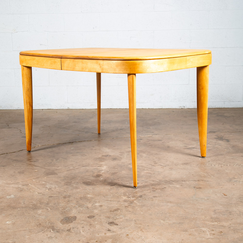 Mid Century Modern Dining Table Solid Birch Gilbert Rohde Heywood Wakefield Leaf - Image 6